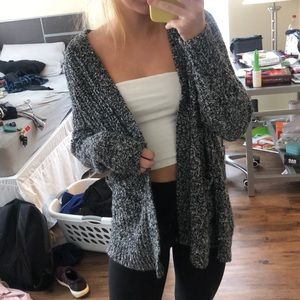 American eagle black & white cardigan